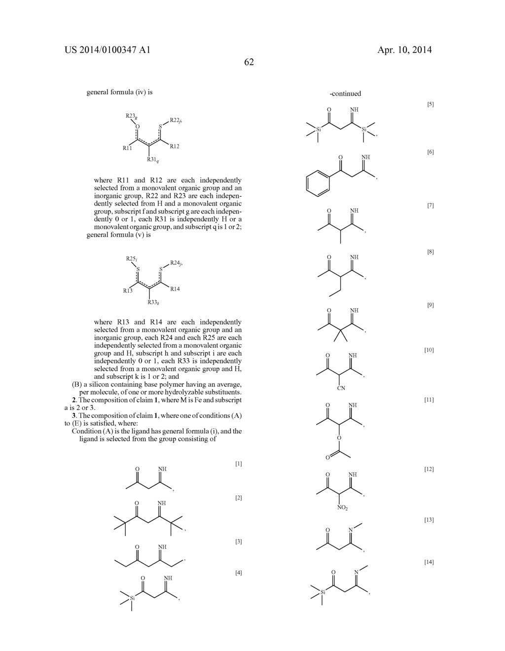 Metal Containing Condensation Reaction Catalysts, Methods for Preparing     the Catalysts, and Compositions Containing the Catalysts - diagram, schematic, and image 63