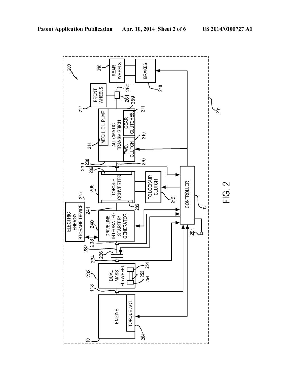 METHOD AND SYSTEM FOR OPERATING A HYBRID POWERTRAIN - diagram, schematic, and image 03