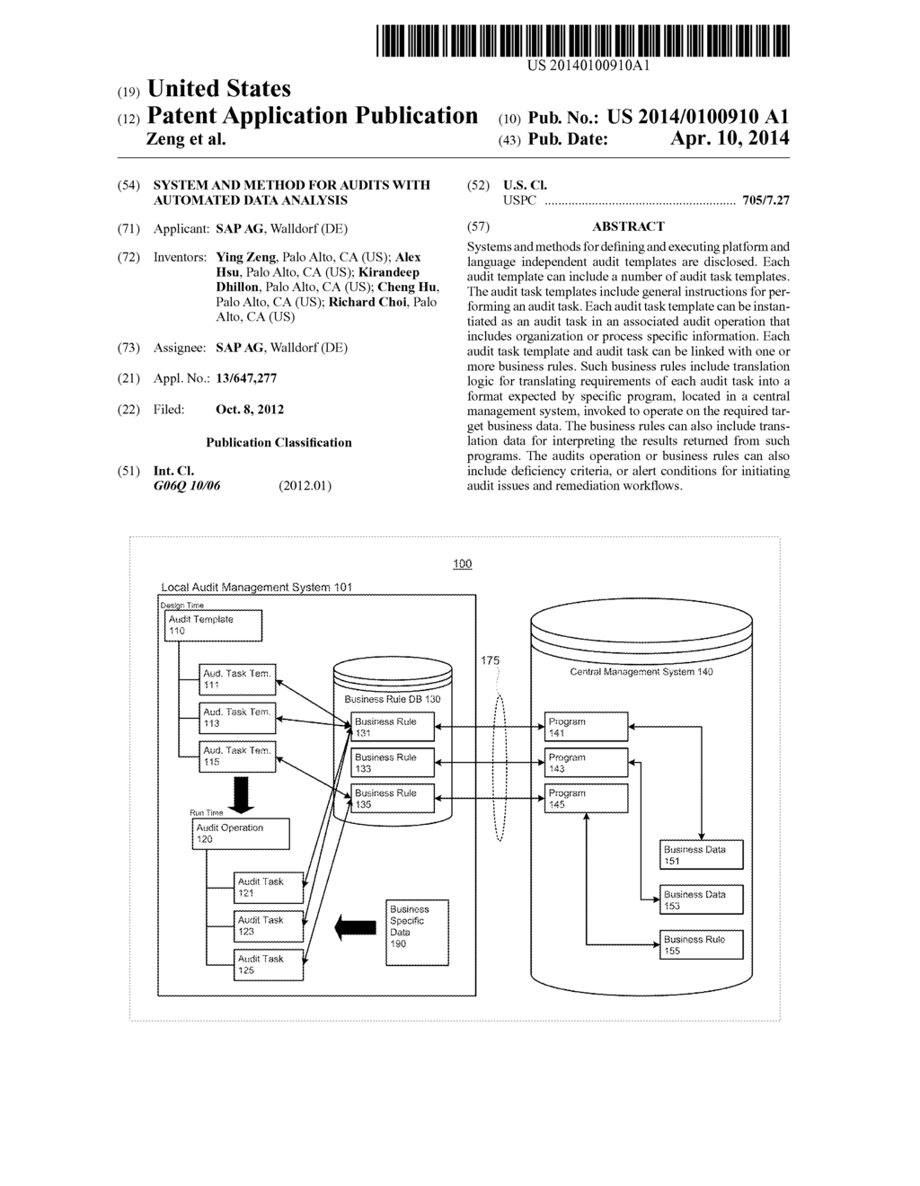 System and Method for Audits with Automated Data Analysis - diagram, schematic, and image 01