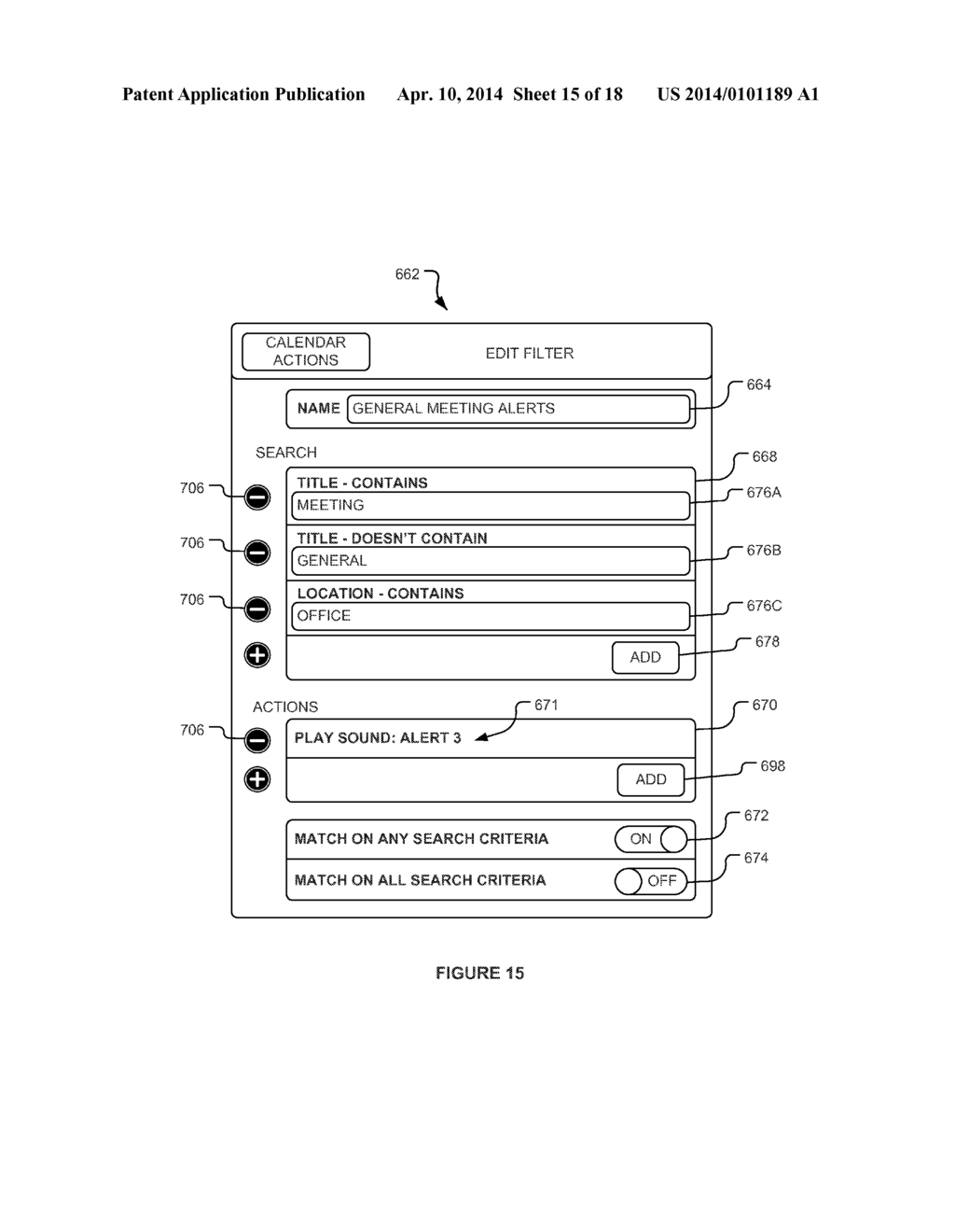 USING CALENDAR EVENTS TO MODIFY NOTIFICATION AND ALERT BEHAVIOR, SYSTEM     AND METHOD - diagram, schematic, and image 16