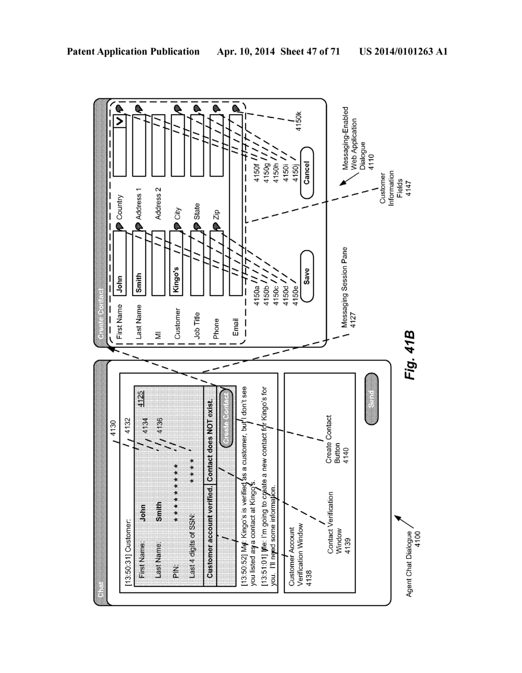 MESSAGING ARCHITECTURE CONFIGURED TO USE AN EXECUTION-ENABLED ELEMENT TO     INITIATE AN OPERATION IN AN APPLICATION - diagram, schematic, and image 48