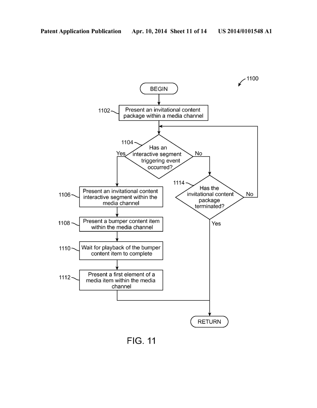 CONCURRENTLY PRESENTING INTERACTIVE INVITATIONAL CONTENT AND MEDIA ITEMS     WITHIN A MEDIA STATION THROUGH THE USE OF BUMPER CONTENT - diagram, schematic, and image 12