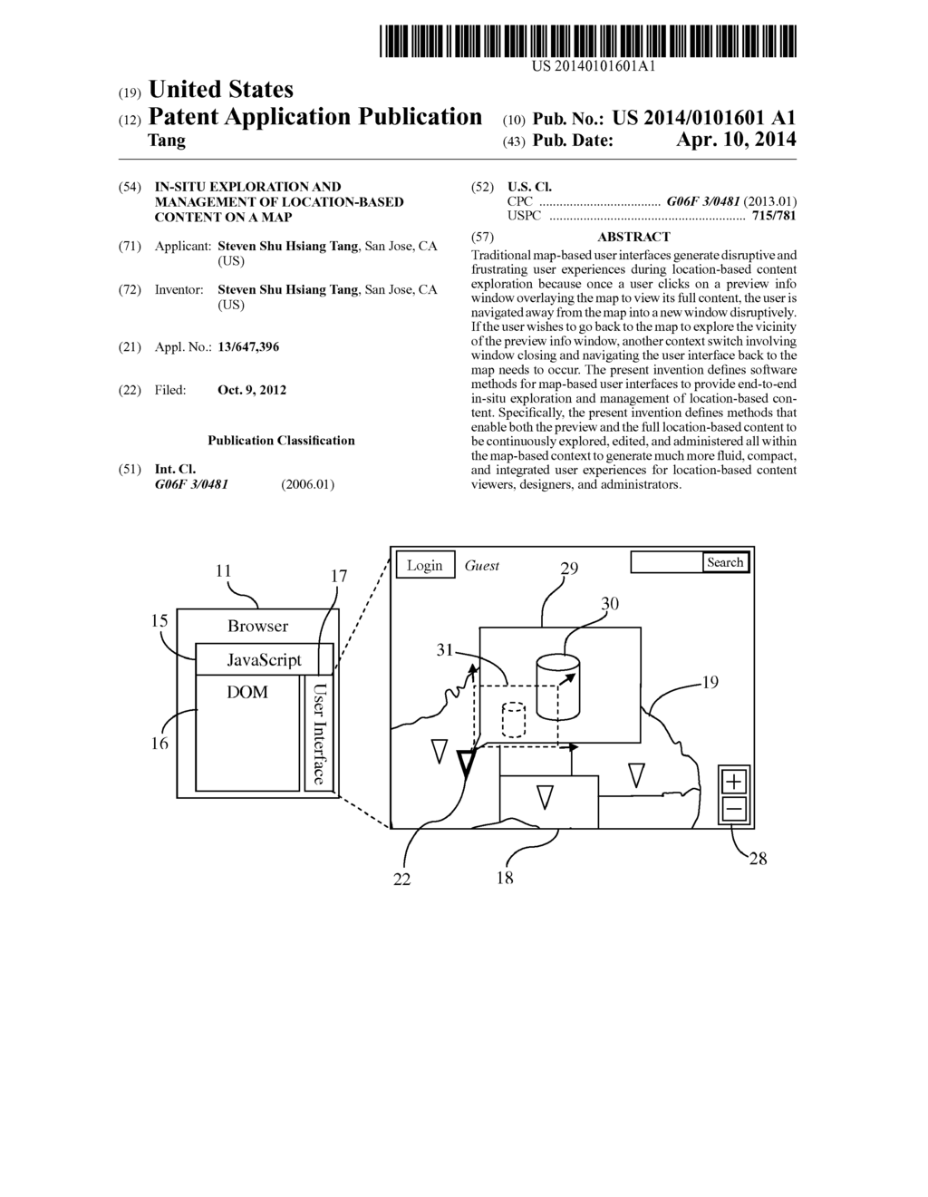 In-Situ Exploration and Management of Location-based Content on a Map - diagram, schematic, and image 01