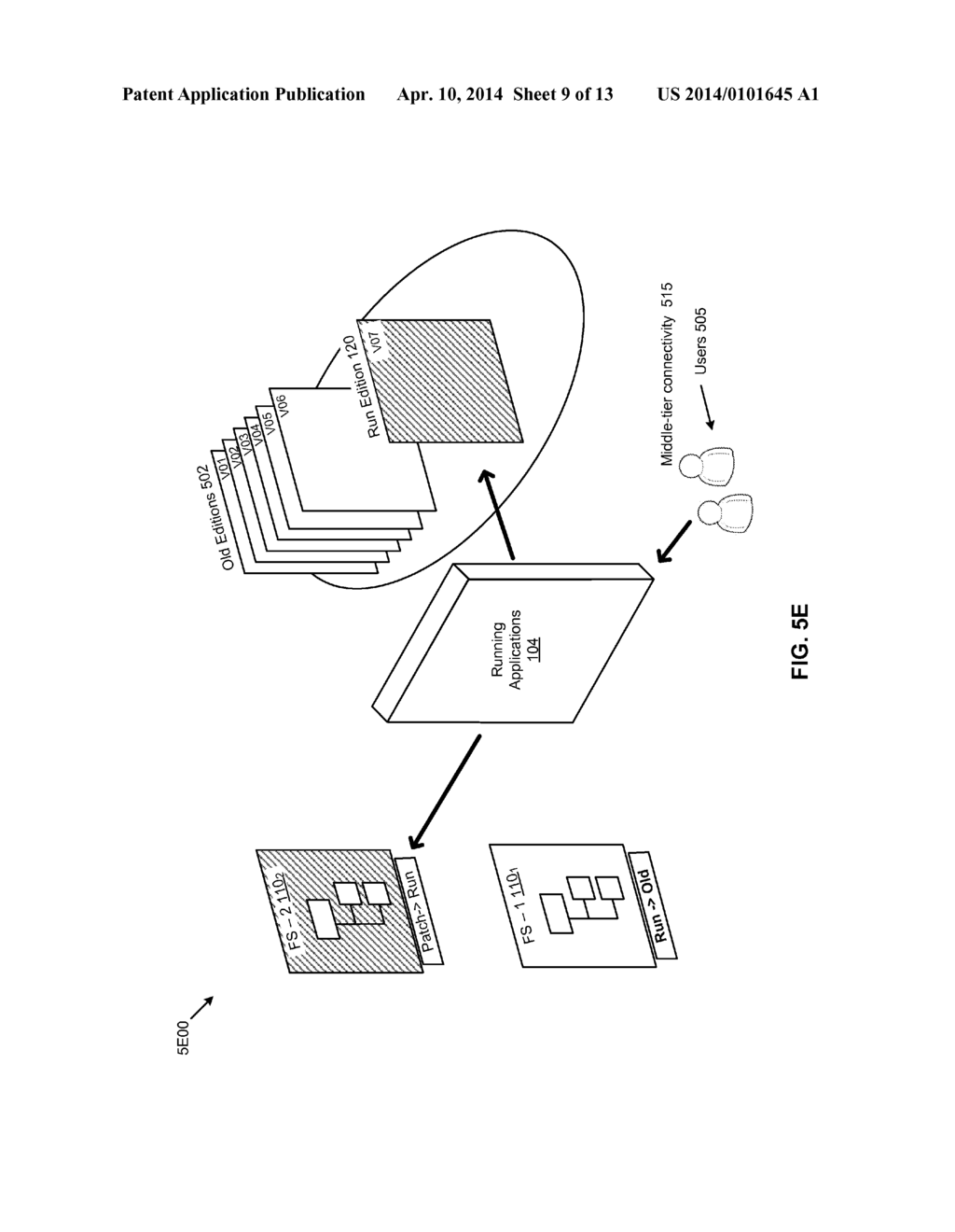 ONLINE UPGRADING OF A DATABASE ENVIRONMENT USING TRANSPARENTLY-PATCHED     SEED DATA TABLES - diagram, schematic, and image 10