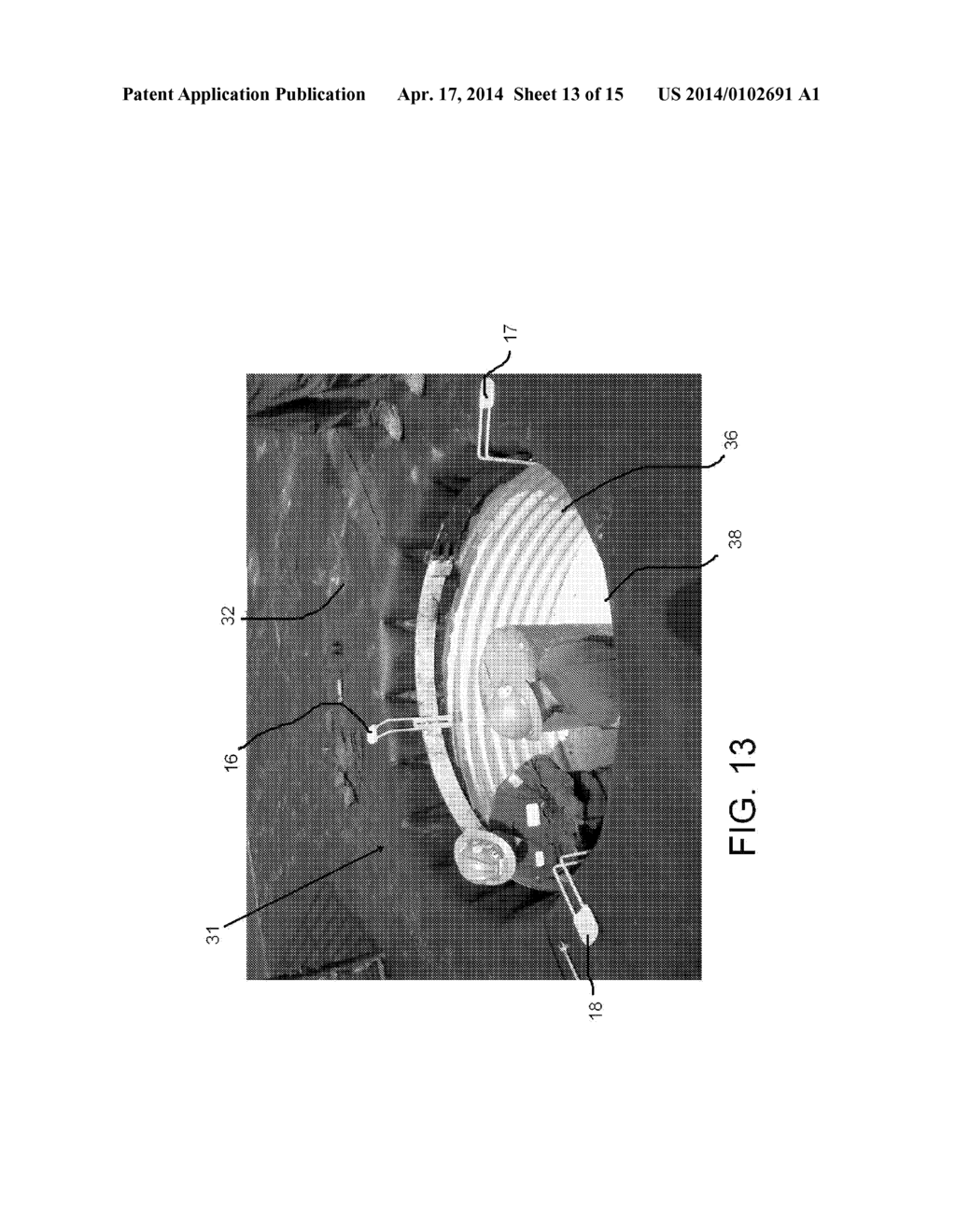 METHOD OF DRILLING AND OPERATING AN OIL OR GAS WELL, A METHOD OF     PREVENTING OR MINIMIZING CONTAMINATION TO THE SOIL ABOUT AN OIL OR GAS     WELL, USING A KIT TO INSTALL, AN IMPERVIOUS AND REUSABLE LINER AND     APPARATUS THEREFOR - diagram, schematic, and image 14