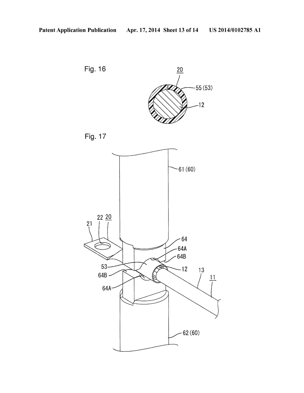 ELECTRIC WIRE WITH TERMINAL AND MANUFACTURING METHOD THEREOF - diagram, schematic, and image 14