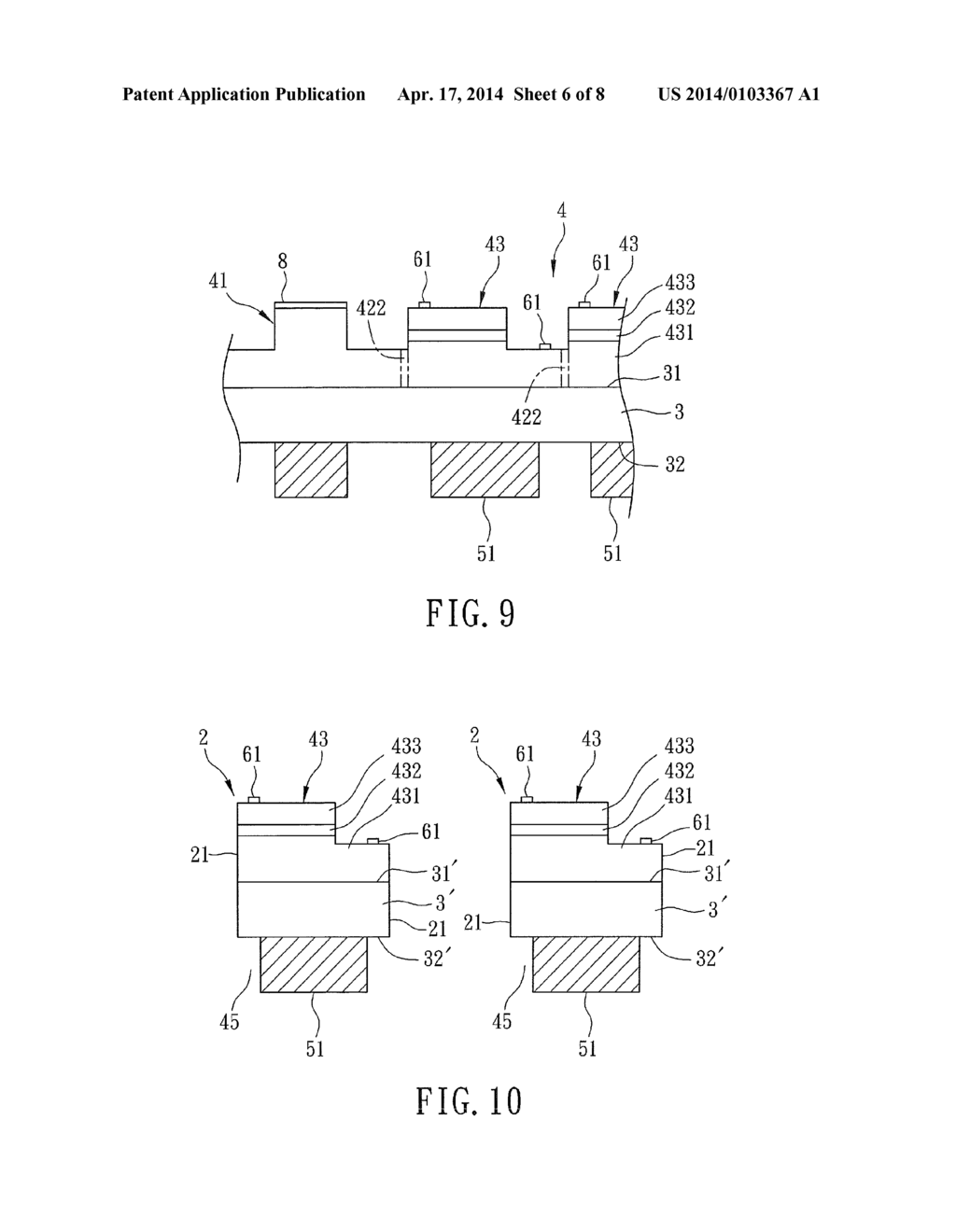 METHOD OF FORMING LIGHT EMITTING DIODE DIES, LIGHT EMITTING DIODE WAFER     AND LIGHT EMITTING DIODE DIE - diagram, schematic, and image 07