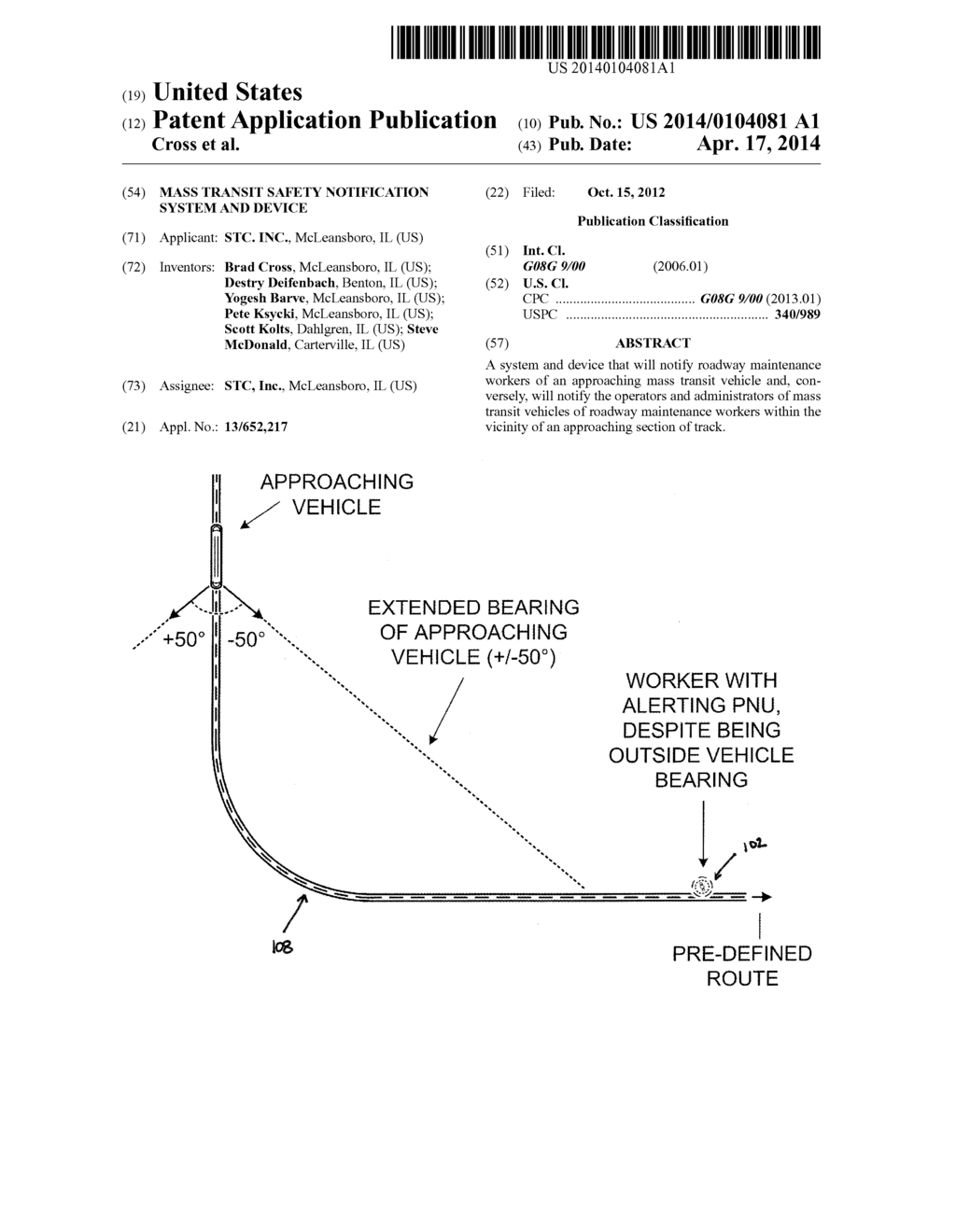 Mass Transit Safety Notification System and Device - diagram, schematic, and image 01