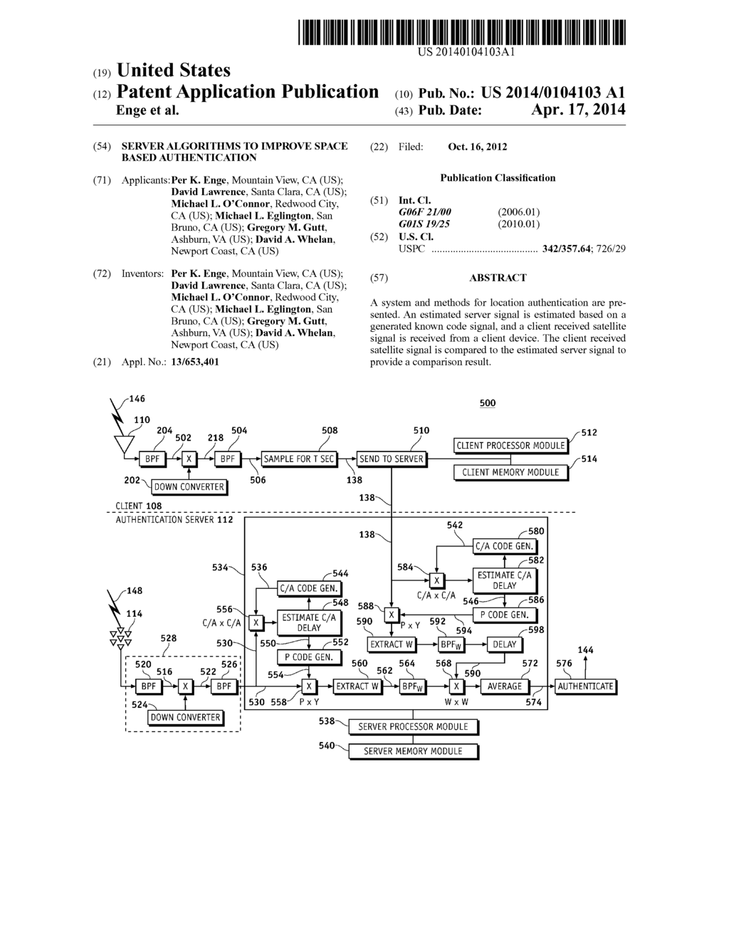 SERVER ALGORITHMS TO IMPROVE SPACE BASED AUTHENTICATION - diagram, schematic, and image 01