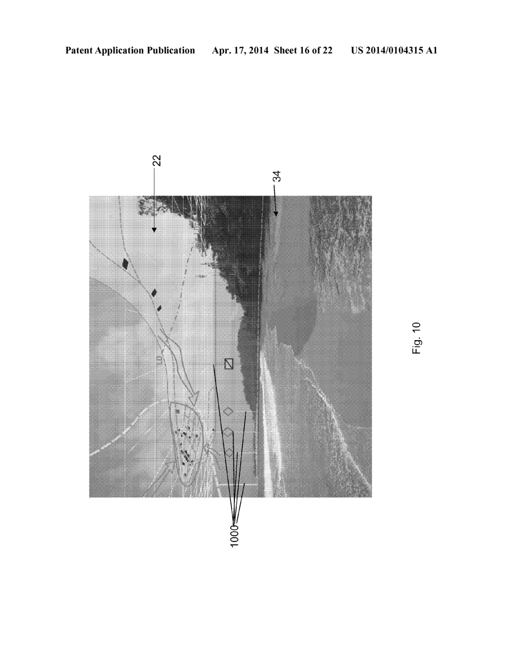 SYSTEM AND METHOD FOR CREATING AND DISPLAYING MAP PROJECTIONS RELATED TO     REAL-TIME IMAGES - diagram, schematic, and image 17