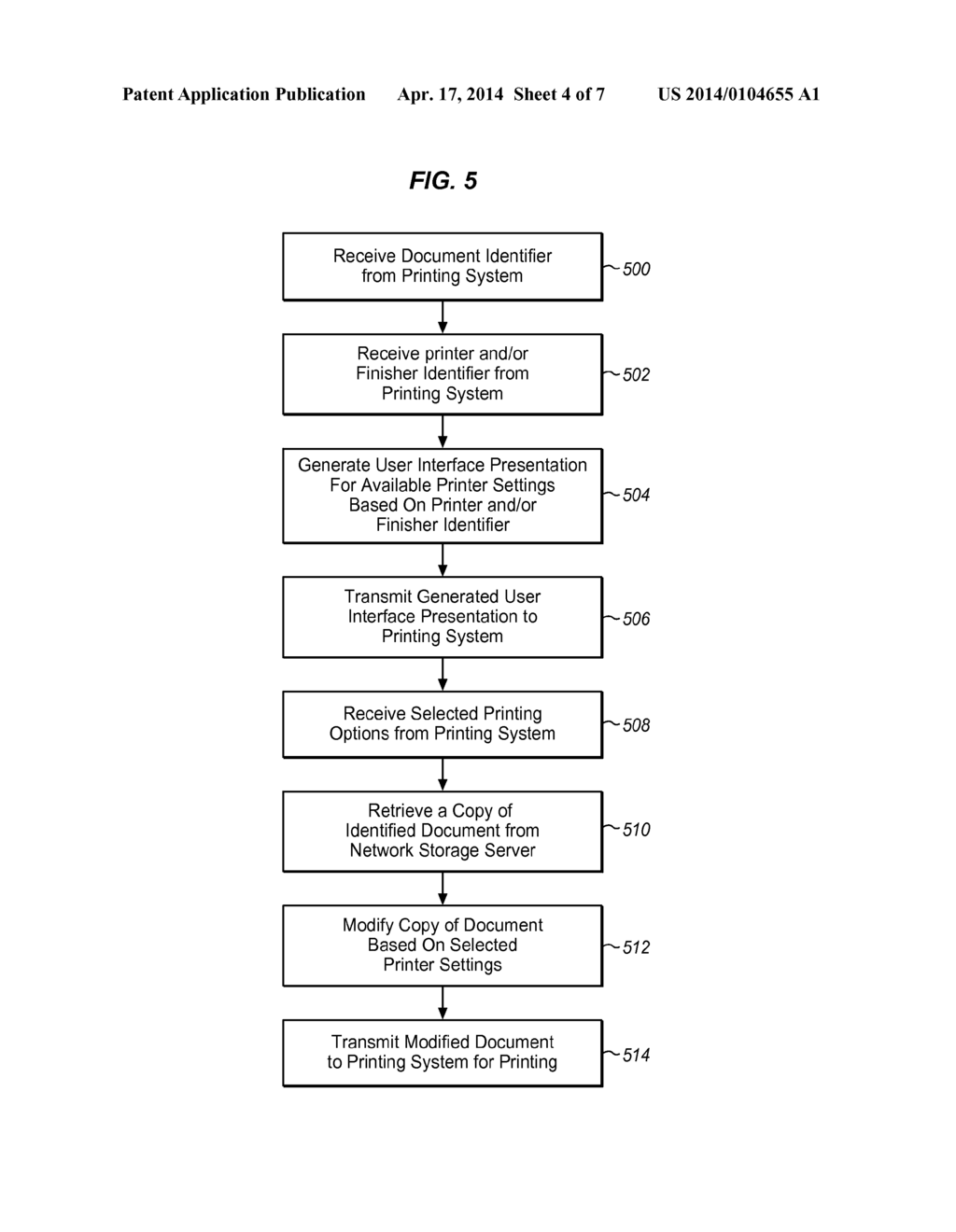 METHODS AND SYSTEMS FOR NETWORK PRINTING WITH USER SELECTABLE SETTINGS - diagram, schematic, and image 05