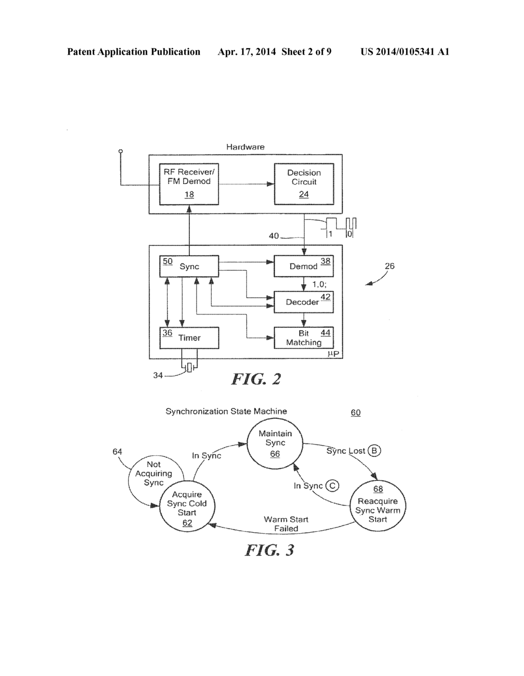 SYNCHRONIZATION SYSTEM AND METHOD FOR ACHIEVING LOW POWER BATTERY     OPERATION OF A VEHICLE LOCATING UNIT IN A STOLEN VEHICLE RECOVERY SYSTEM     WHICH RECEIVES PERIODIC TRANSMISSIONS - diagram, schematic, and image 03