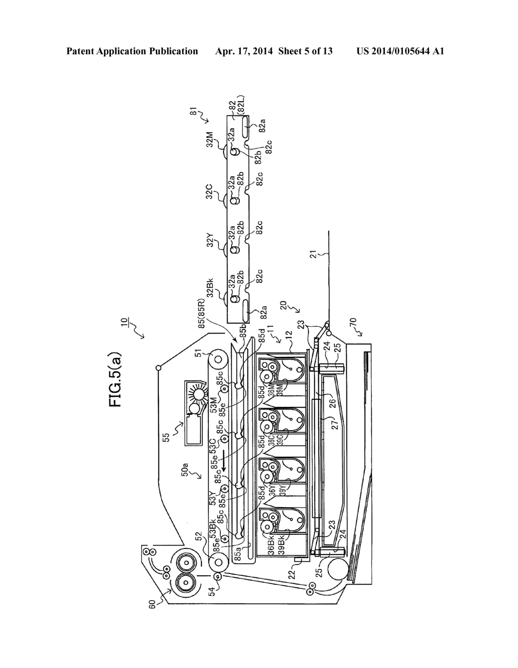 Image Forming Device Having Belt and Holder Holding Process Units - diagram, schematic, and image 06