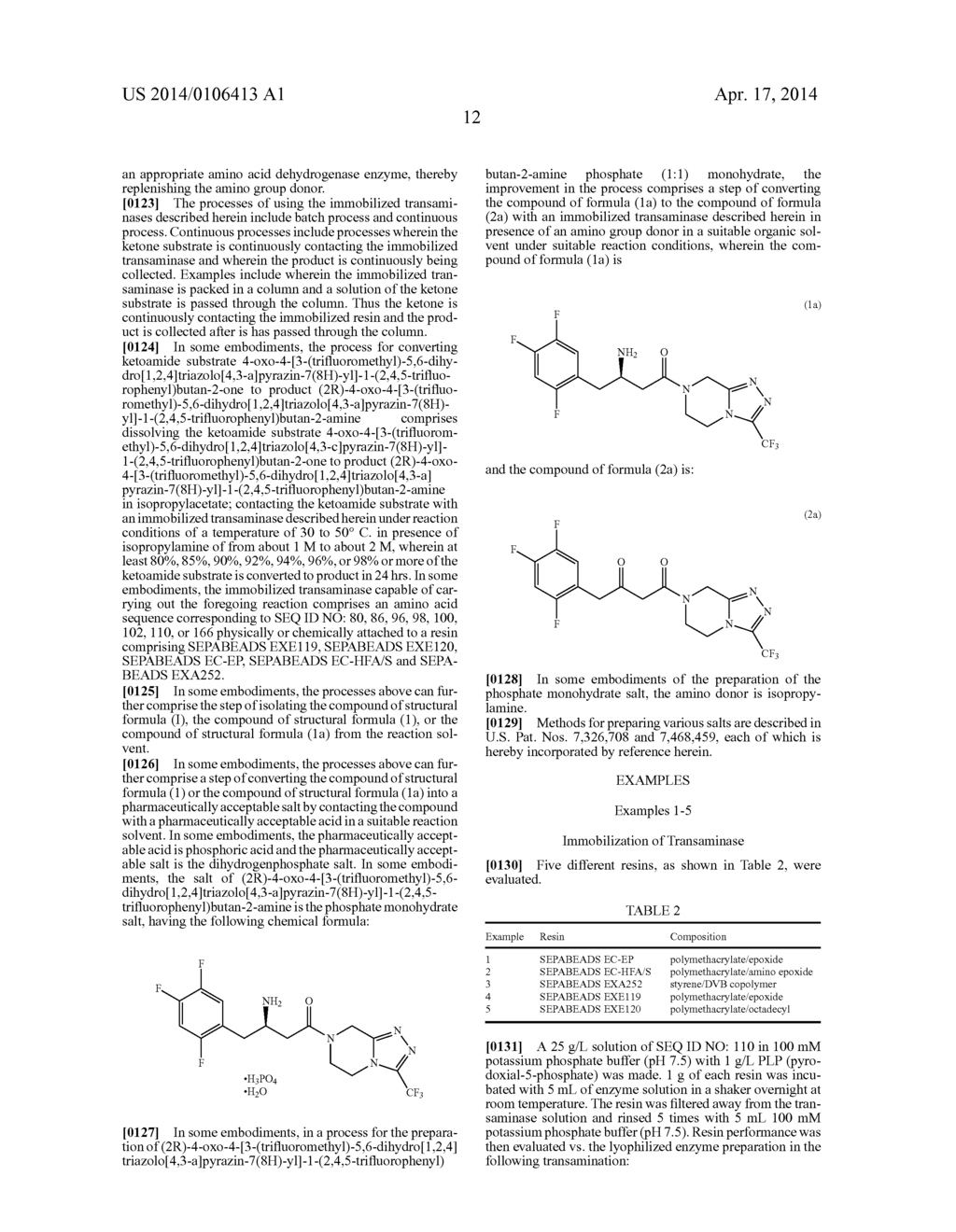 IMMOBILIZED TRANSAMINASES AND PROCESS FOR MAKING AND USING IMMOBILIZED     TRANSAMINASE - diagram, schematic, and image 13