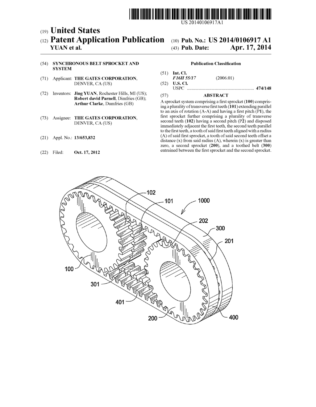 Synchronous Belt Sprocket and System - diagram, schematic, and image 01