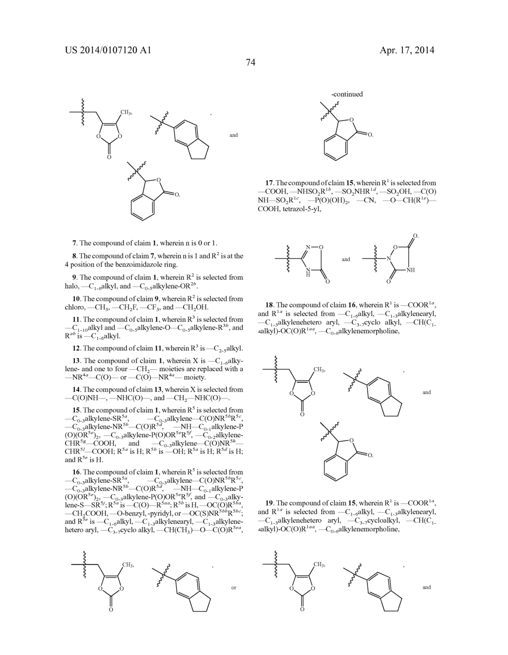 DUAL-ACTING BENZOIMIDAZOLE ANTIHYPERTENSIVE AGENTS - diagram, schematic, and image 75