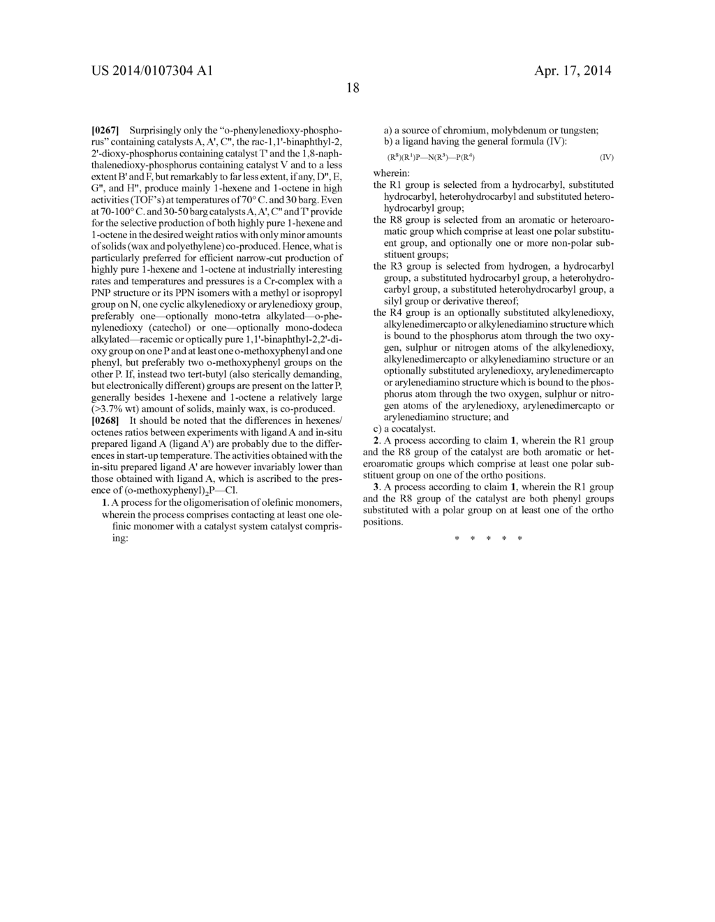 CATALYST SYSTEMS FOR THE CATALYTIC OLIGOMERIZATION OF OLEFINIC MONOMERS - diagram, schematic, and image 19