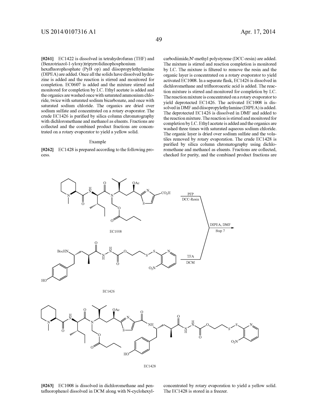 DRUG DELIVERY CONJUGATES CONTAINING UNNATURAL AMINO ACIDS AND METHODS FOR     USING - diagram, schematic, and image 54