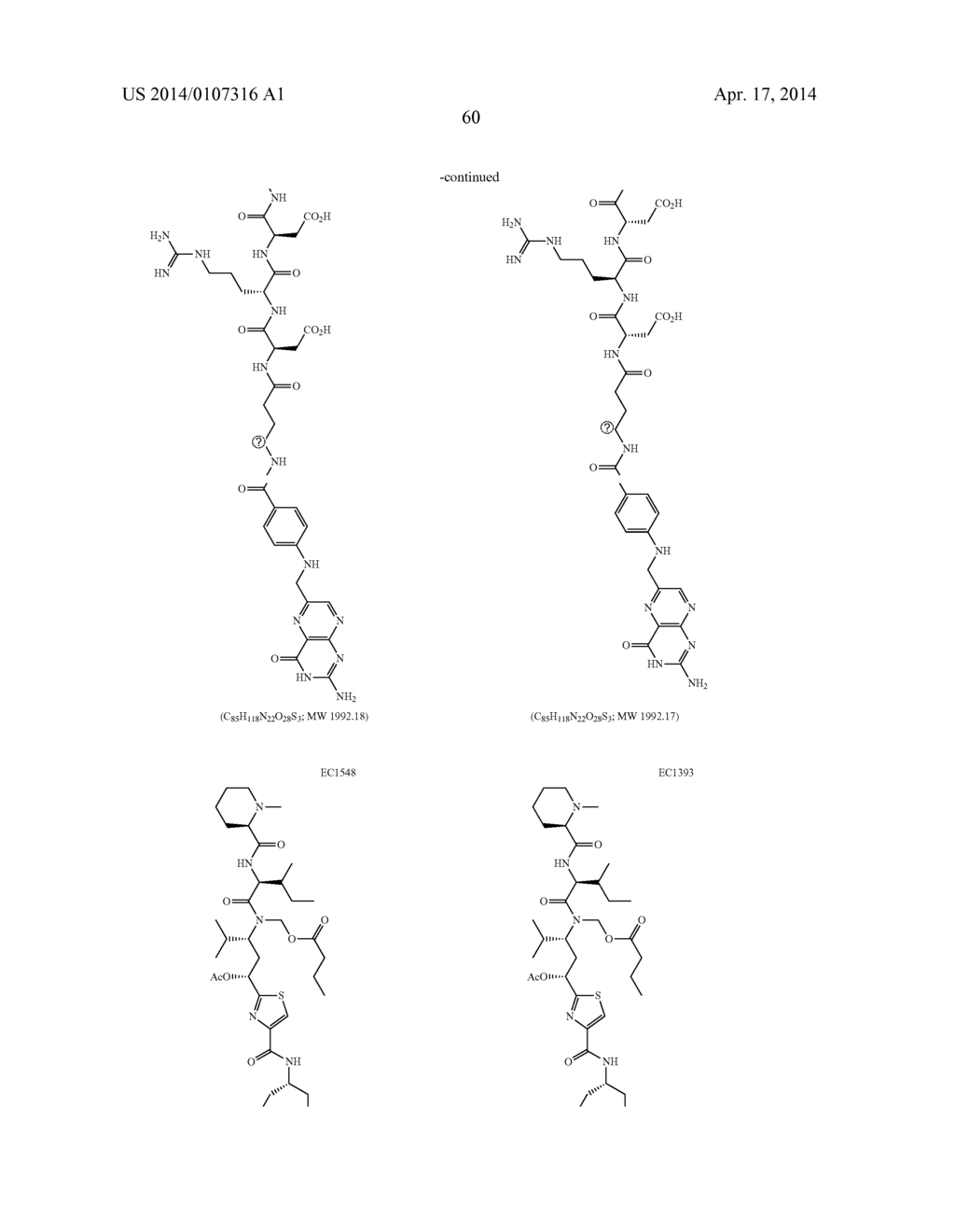 DRUG DELIVERY CONJUGATES CONTAINING UNNATURAL AMINO ACIDS AND METHODS FOR     USING - diagram, schematic, and image 65