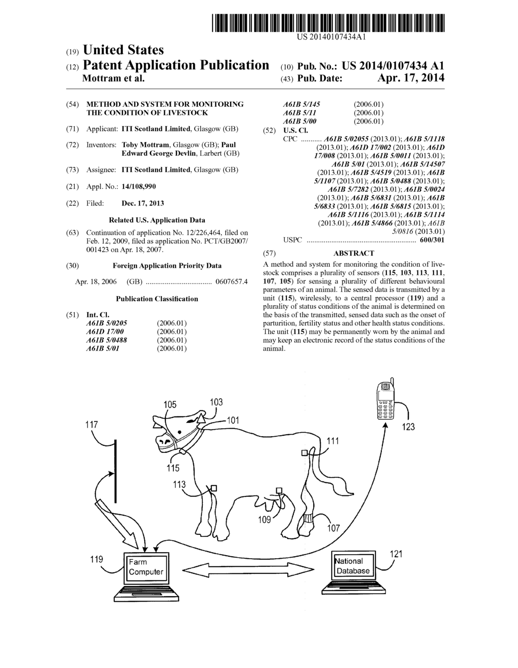 Method and System for Monitoring the Condition of Livestock - diagram, schematic, and image 01