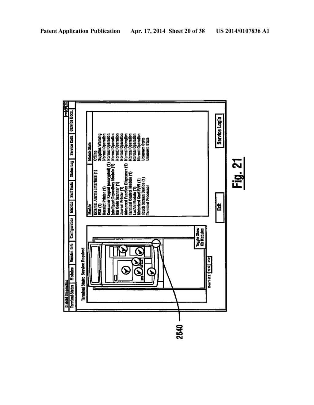 AUTOMATED BANKING MACHINE THAT CAN DETECT SERVICING ACTIONS - diagram, schematic, and image 21