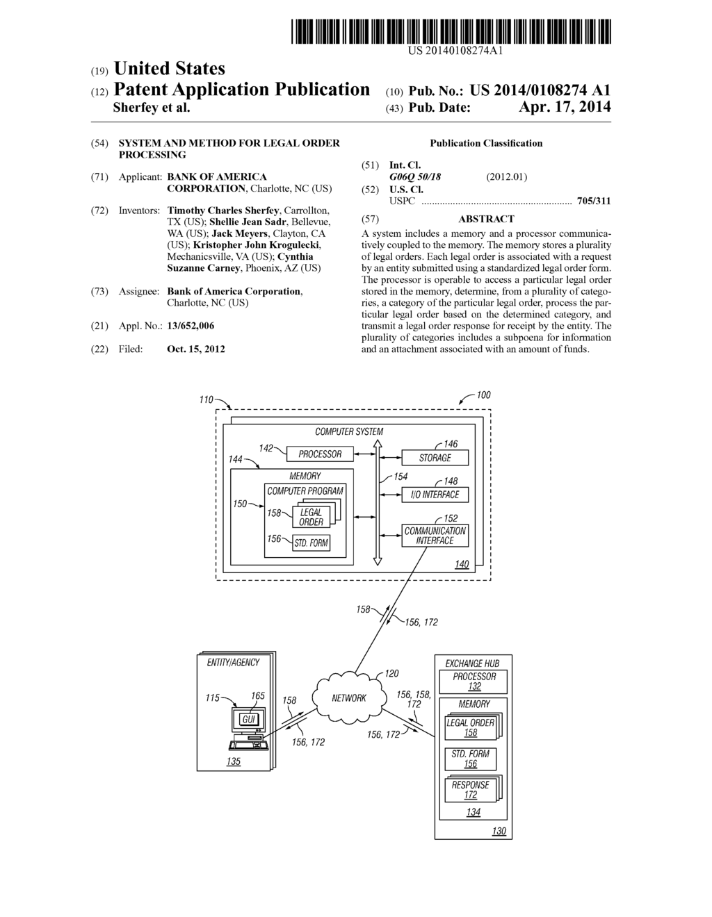 System and Method for Legal Order Processing - diagram, schematic, and image 01