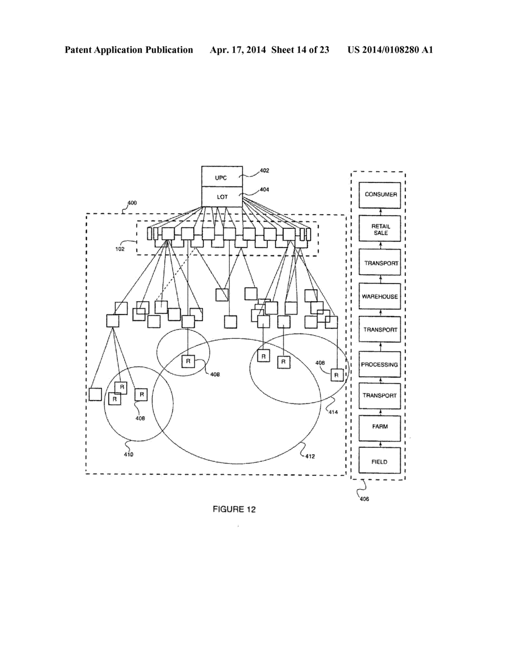 METHOD AND SYSTEM FOR TRACKING AND REPORTING ENVIRONMENTAL IMPACT AND     AGRICULTURAL-PRODUCER INFORMATION - diagram, schematic, and image 15