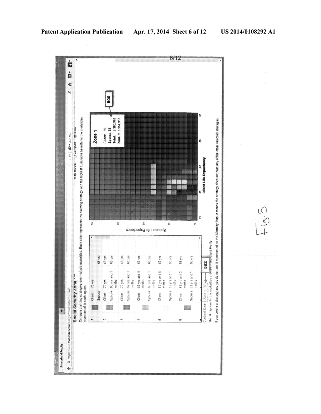 COMPUTER PROGRAM, SYSTEM, AND METHOD FOR COMPARING SOCIAL SECURITY     CLAIMING STRATEGIES - diagram, schematic, and image 07