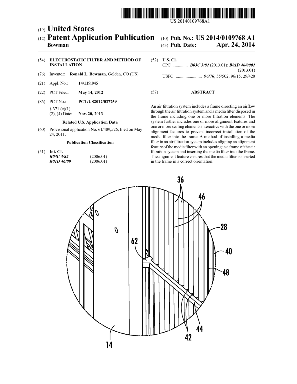 ELECTROSTATIC FILTER AND METHOD OF INSTALLATION - diagram, schematic, and image 01