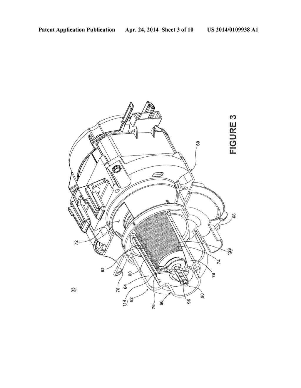 ROTATING FILTER FOR A DISHWASHER AND METHODS OF CLEANING A ROTATING FILTER - diagram, schematic, and image 04