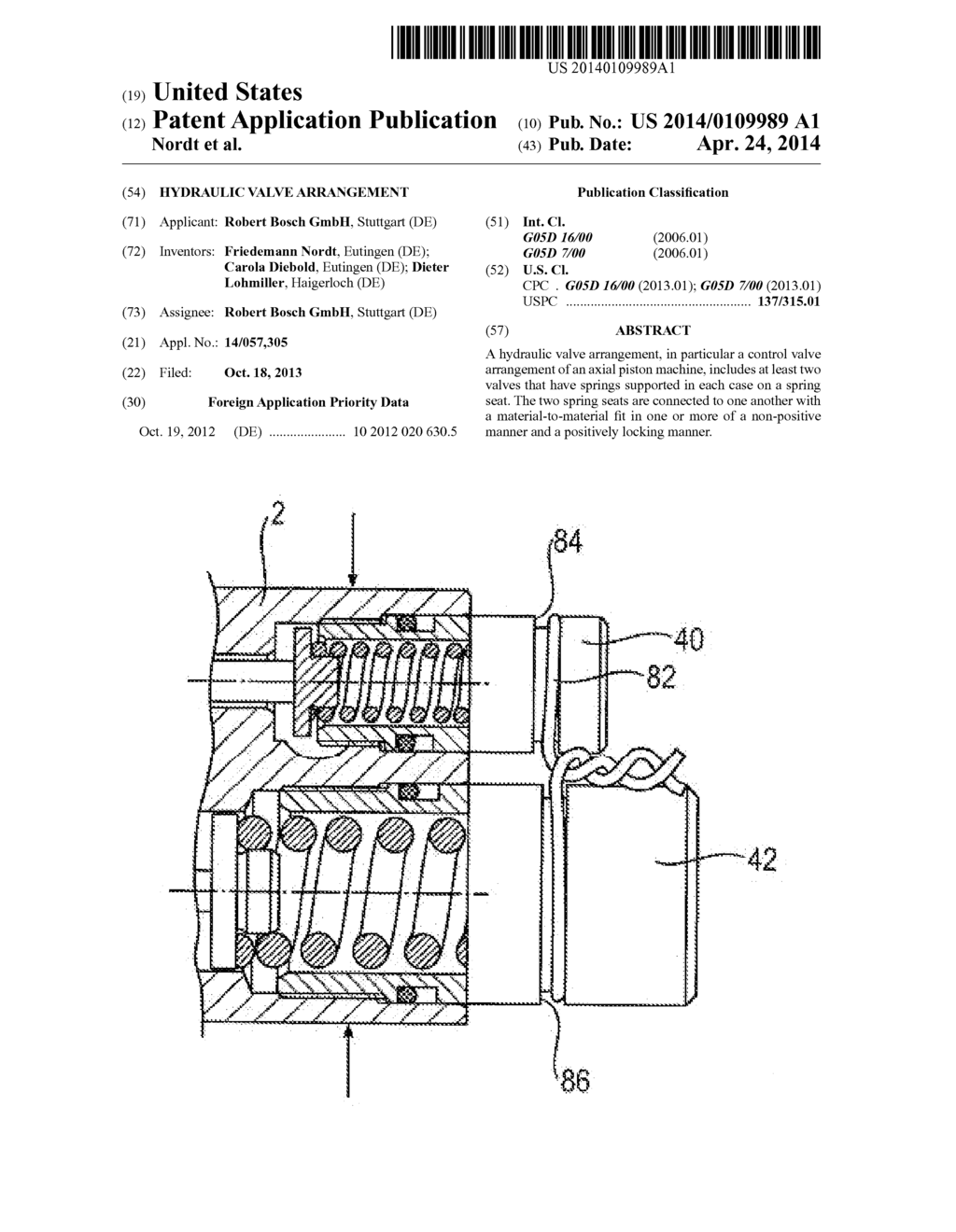 HYDRAULIC VALVE ARRANGEMENT - diagram, schematic, and image 01