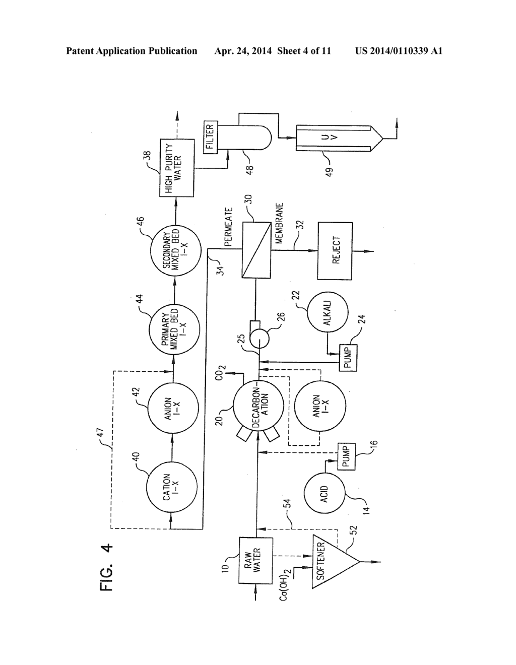 METHOD FOR HIGH EFFICIENCY REVERSE OSMOSIS OPERATION - diagram, schematic, and image 05