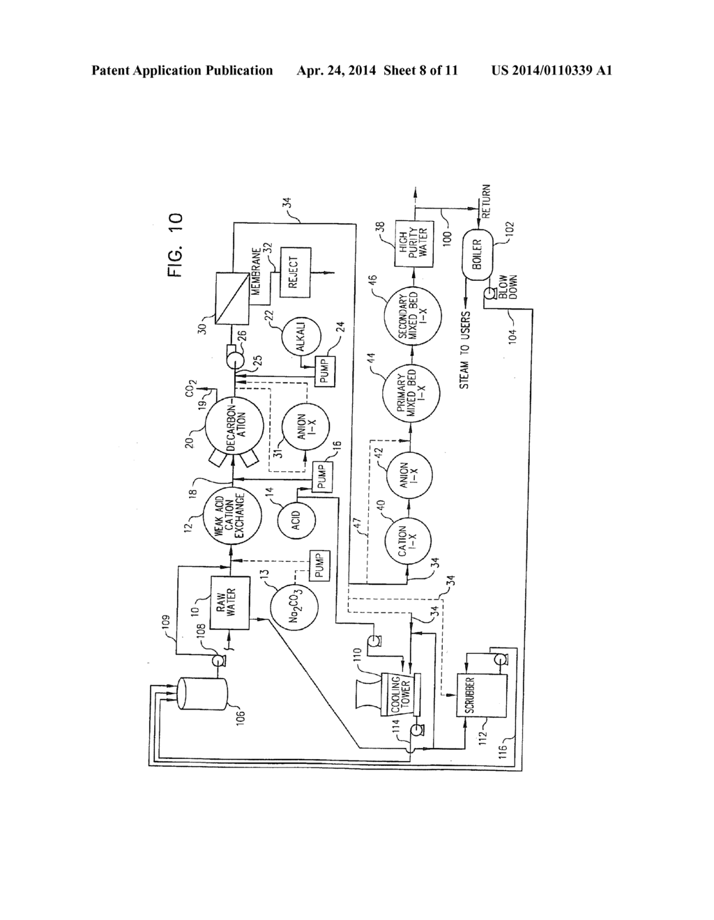 METHOD FOR HIGH EFFICIENCY REVERSE OSMOSIS OPERATION - diagram, schematic, and image 09