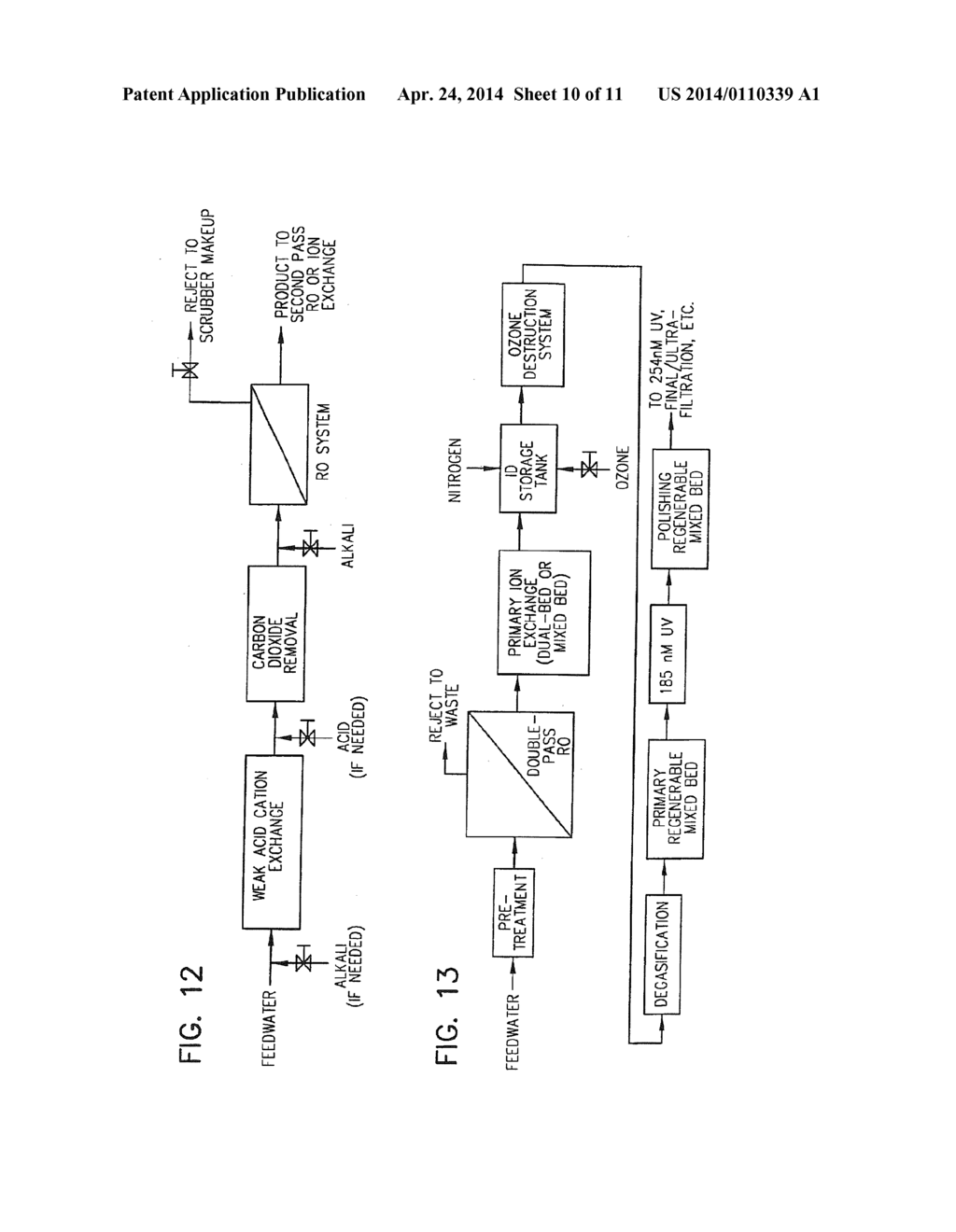 METHOD FOR HIGH EFFICIENCY REVERSE OSMOSIS OPERATION - diagram, schematic, and image 11