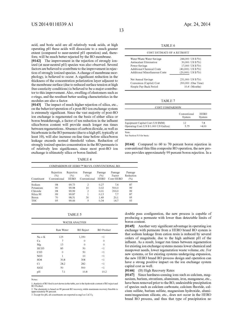 METHOD FOR HIGH EFFICIENCY REVERSE OSMOSIS OPERATION - diagram, schematic, and image 25