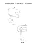 HANGER FOR RETAIL PRODUCT AND RAIL FOR HOLDING THE HANGER diagram and image