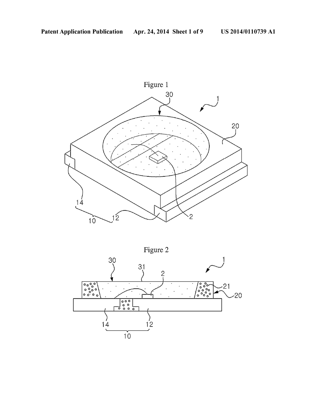 LED PACKAGE AND METHOD FOR FABRICATING THE SAME - diagram, schematic, and image 02