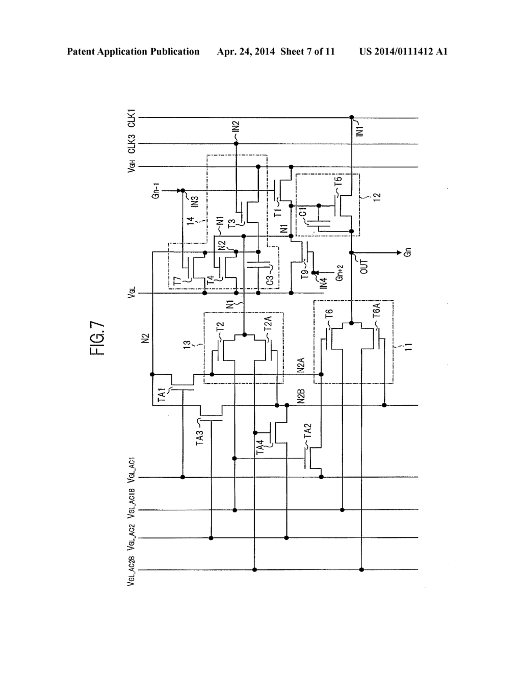 GATE SIGNAL LINE DRIVING CIRCUIT AND DISPLAY DEVICE - diagram, schematic, and image 08