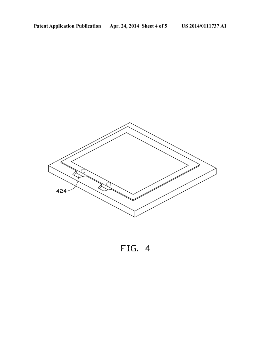LIQUID CRYSTAL DISPLAY WITH DISPLAY SCREEN EXTENDING OUT OF CASING - diagram, schematic, and image 05