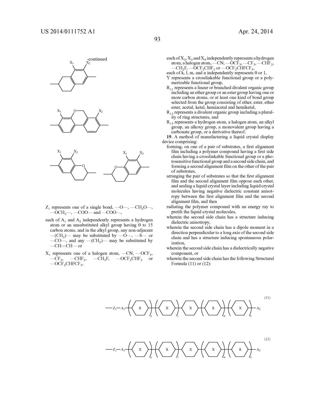 LIQUID CRYSTAL DISPLAY DEVICE AND METHOD OF MANUFACTURING THE SAME - diagram, schematic, and image 107