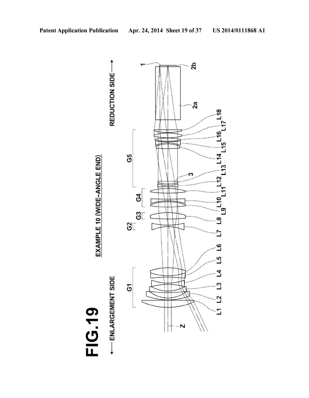 VARIABLE-MAGNIFICATION PROJECTION OPTICAL SYSTEM AND PROJECTION DISPLAY     DEVICE - diagram, schematic, and image 20