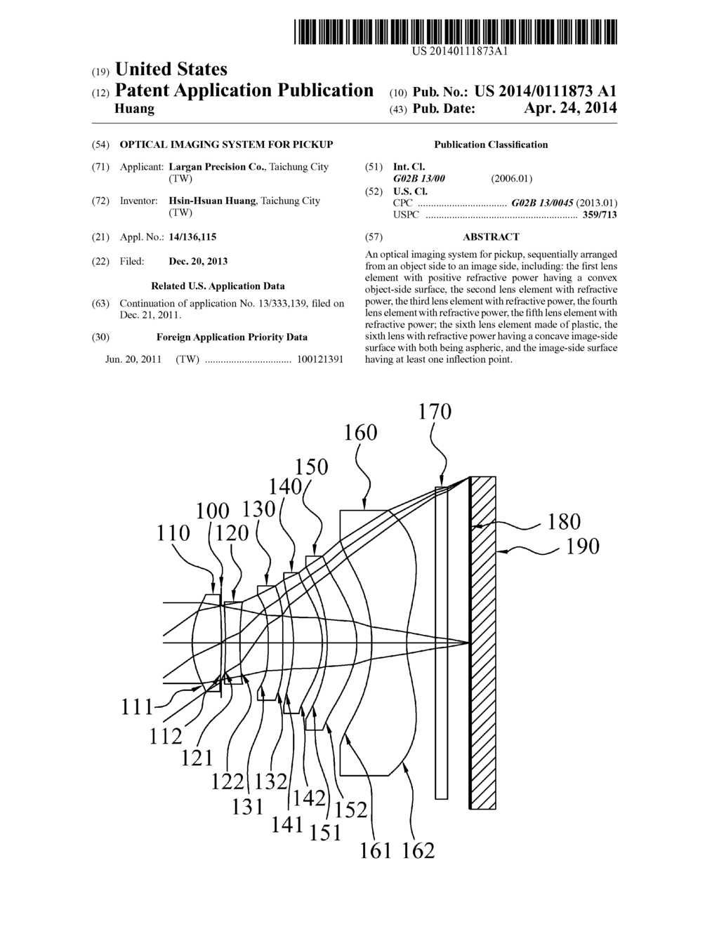 Optical Imaging System for Pickup - diagram, schematic, and image 01