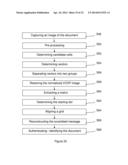 DOCUMENT SECURIZATION METHOD AND A DOCUMENT SECURIZATION DEVICE USING     PRINTING A DISTRIBUTION OF DOTS ON SAID DOCUMENT diagram and image