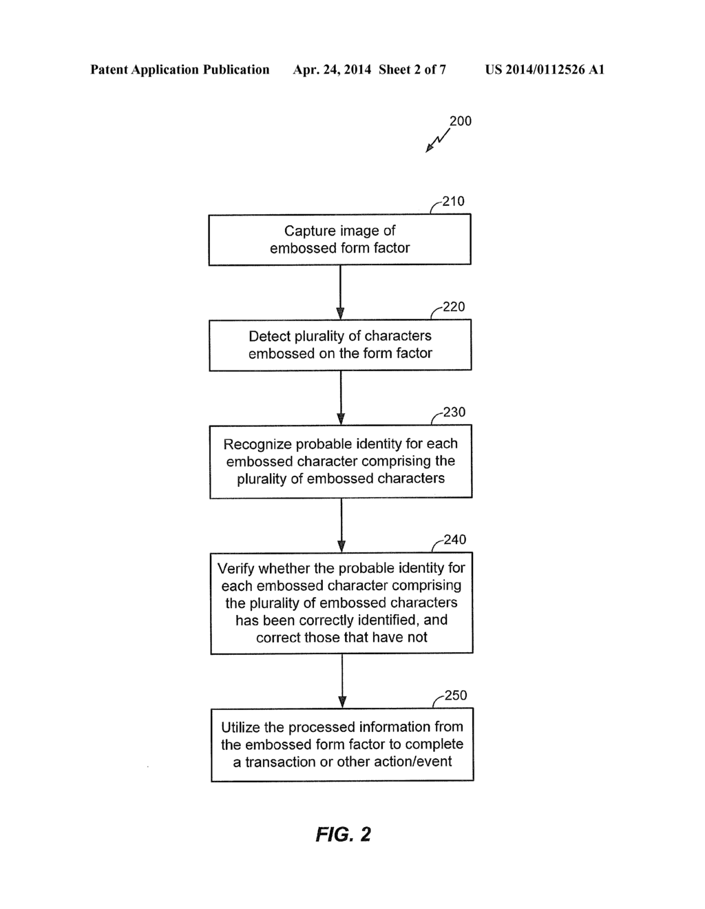 DETECTING EMBOSSED CHARACTERS ON FORM FACTOR - diagram, schematic, and image 03