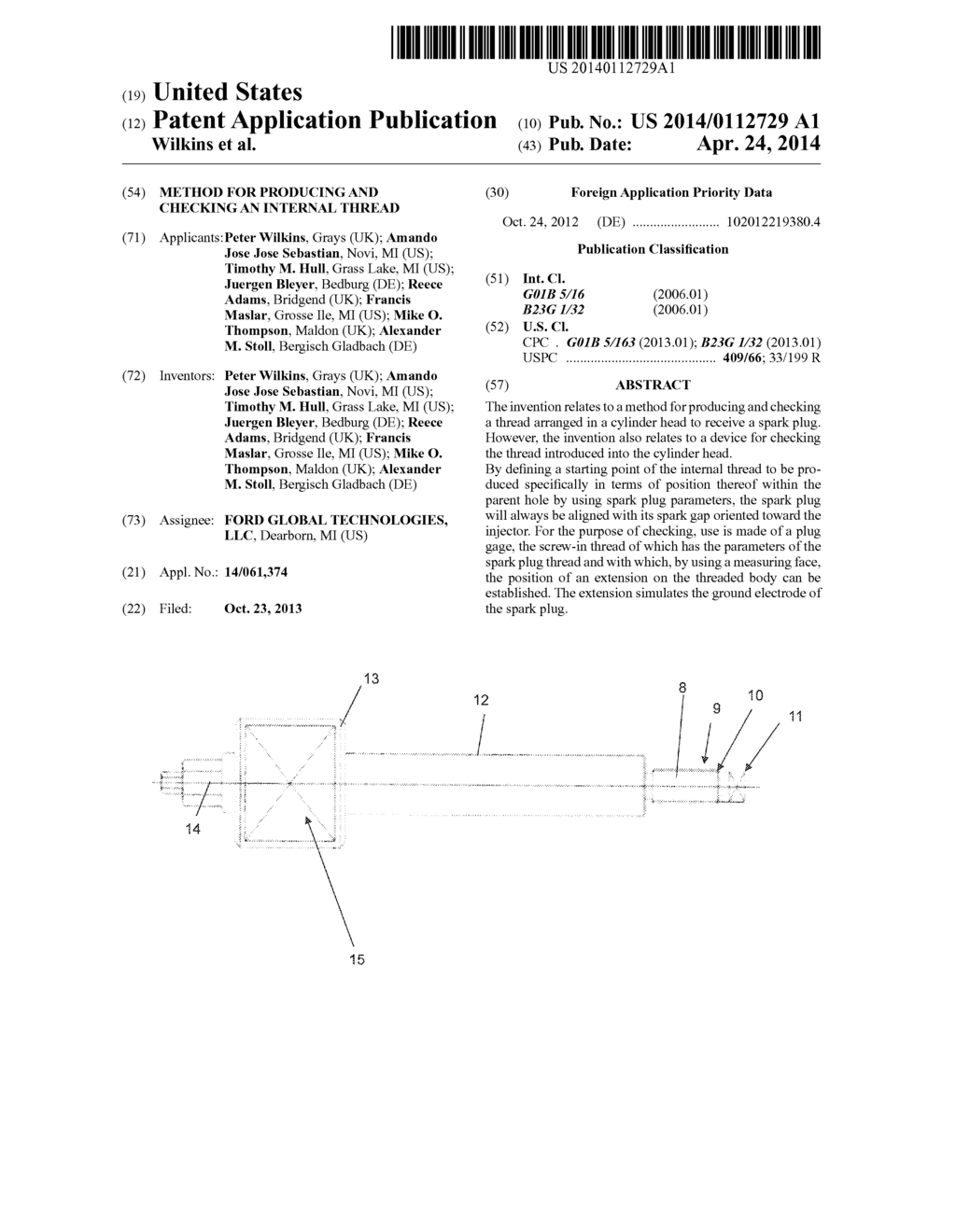 Method for Producing and Checking an Internal Thread - diagram, schematic, and image 01