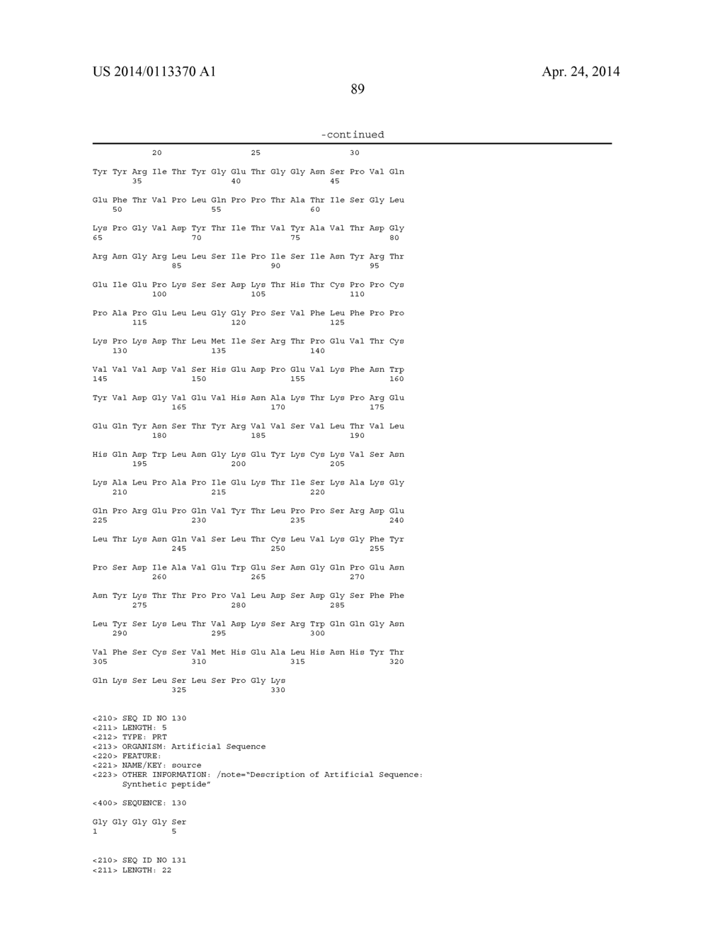 FC FUSION PROTEINS COMPRISING NOVEL LINKERS OR ARRANGEMENTS - diagram, schematic, and image 122