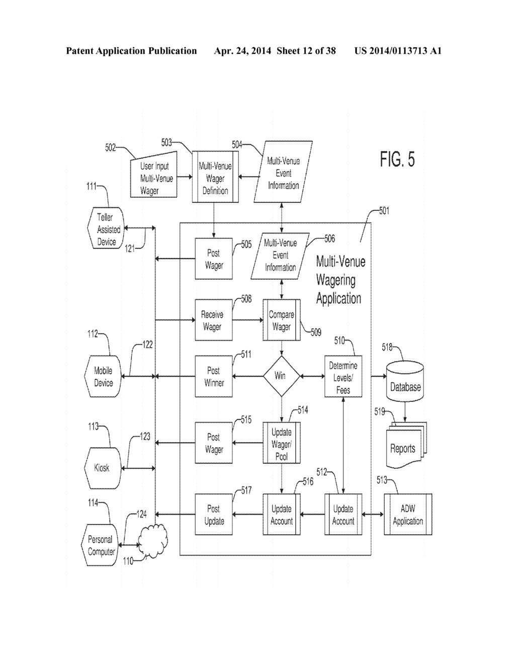 RANDOM BASED CONCURRENT, MULTI-VENUE, MULTI-RACE, MULTI-OUTCOME     PROGRESSIVE PARI-MUTUEL WAGERS - diagram, schematic, and image 13