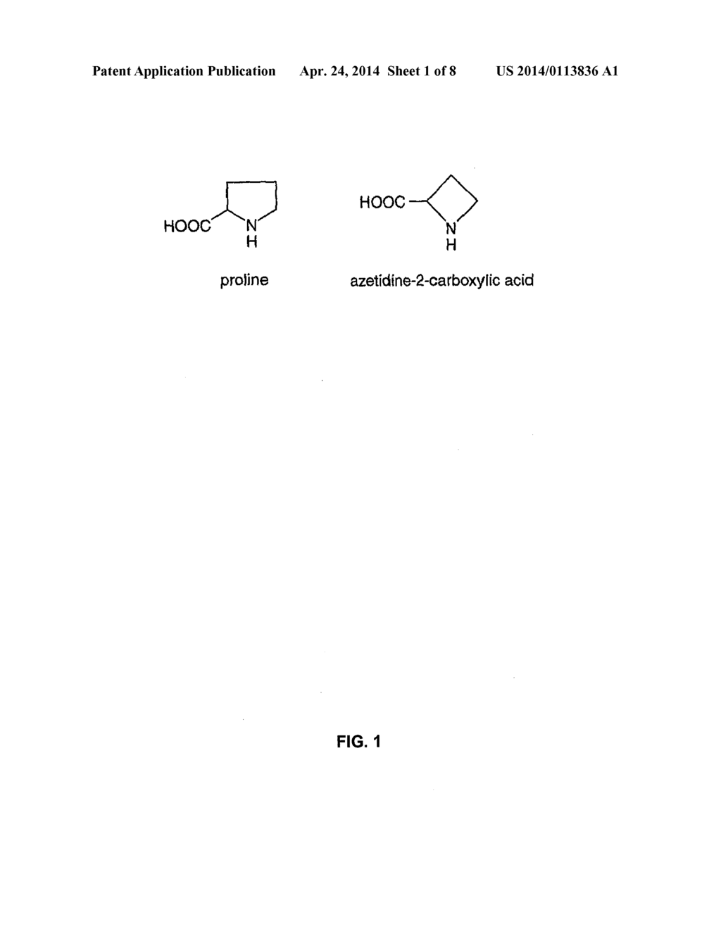 COMPOSITIONS, SYSTEMS AND METHODS FOR THE DIAGNOSIS, PREVENTION AND     TREATMENT OF DISORDERS ASSOCIATED WITH AZETIDINE-2-CARBOXYLIC ACID - diagram, schematic, and image 02