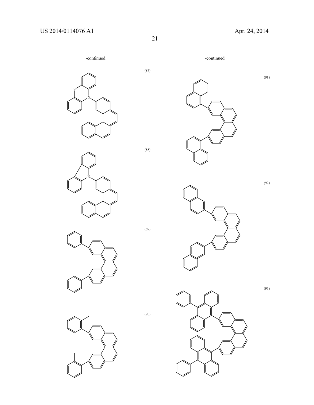 MATERIALS FOR ORGANIC ELECTROLUMINESCENCE DEVICES - diagram, schematic, and image 22