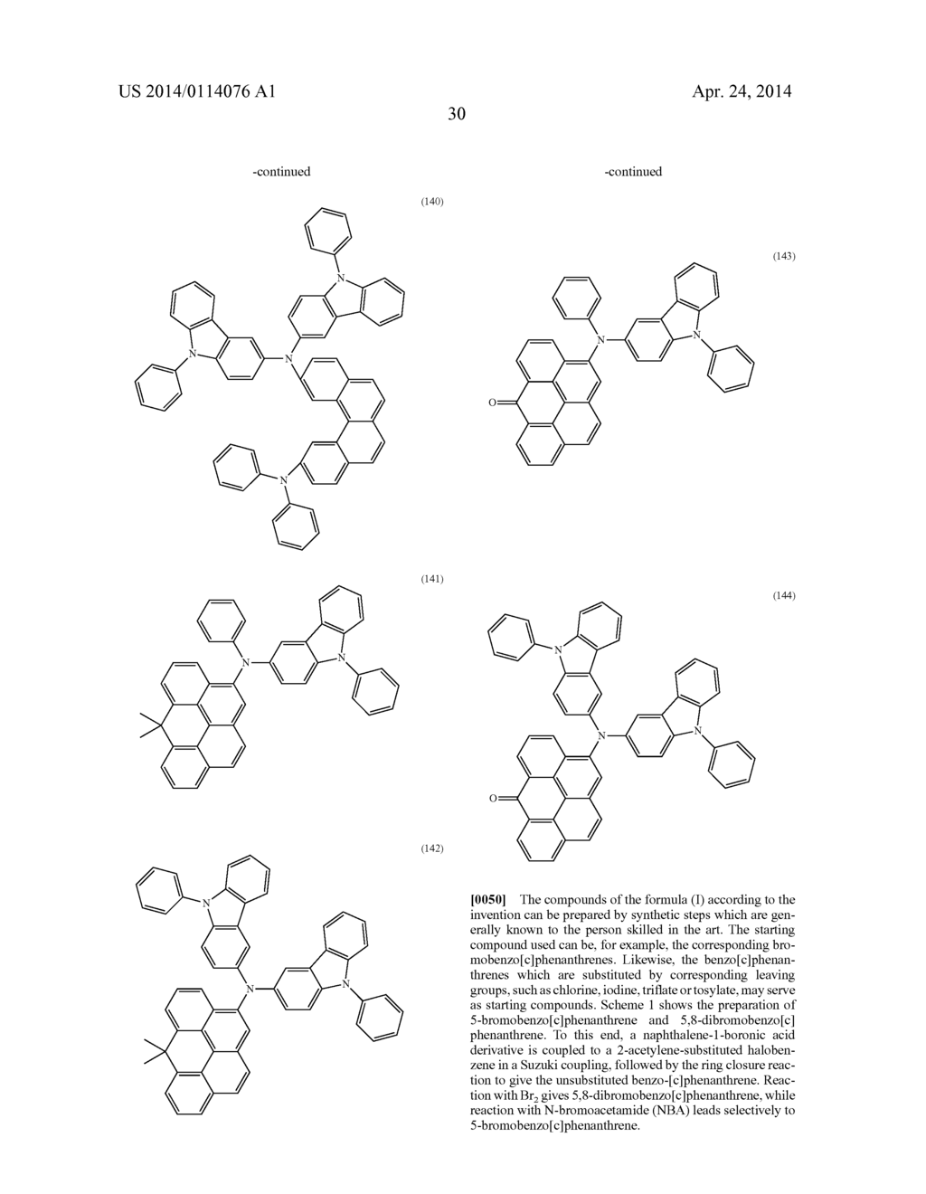 MATERIALS FOR ORGANIC ELECTROLUMINESCENCE DEVICES - diagram, schematic, and image 31